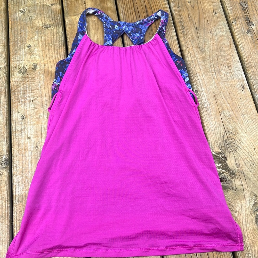 Ivivva tank top with built in bra, kids size 14
